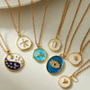 Bohemian Enamel Moon Star Necklace For Women Cute Shell Heart Collars Stainless Steel Long Chain Choker Summer Beach Jewelry - Image 1