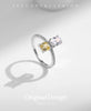 MODIAN 925 Sterling Silver Square & Oval Contrast Zirconia Party Ring For Women Wedding Statement Jewelry