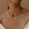 2 mm Stone Bead Necklace with 40 cm Chain and Multiple Color Options - Image 2