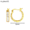13mm Crystal Hoop Earrings for Women Silver Needle Zircon Huggie Small Earrings Hoop Piercing Jewelry Gifts - Image 20