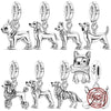 Silver Dog Charms French Bulldog Poodle German Shepherd Beagle Dachshund Pendants Fit Bracelets DIYJewelry Gift - Image 1