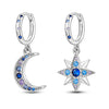 Silver Star And Moon Women Earrings Brilliant Wedding Engagement Star Earrings Jewelry Gift - Image 9