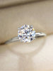 Silver Round Zircon Ring For Women Engagement Wedding Jewelry - Image 7