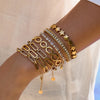 Star-Detail Chain Bracelet with Gold-Tone Finish - Image 1