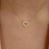 Hollow Heart Pendant Necklace with Cubic Zirconia - Image 8