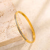 Yupsk Titanium Steel Couple's Bracelet Shiny Zircon Inlaid Stainless Steel Bangles Gold/Silver Color Female Jewelry Gift - Image 7