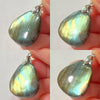 Blue Labradorite Pendant Irregular Shape Bead Stone Orange Necklace for Men Women - Image 17