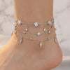 Silver Layering Anklets Sandals Foot Jewelry Leg Anklets on Foot Bracelets for Women Leg Chain Jewelry Accessories - Image 1