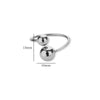 Stainless Steel Double-layer Beads Rings for Women Gold Plated Geometric Ball Bead Open Ring Aesthetic Punk Jewelry - Image 9