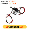 2/4/6/12 Channels Hollow Shaft Slip Ring Rotation Connector with 5mm Hole rings for Camera Gimbal/Ferris wheel Rings - Image 5