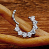 Titanium CZ Cartilage Hoop Earring 16G Septum Hoop Nose Ring Tragus Helix Daith Hinged Clicker Piercing - Image 6