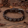 Punk Men's Leather Black Star Bracelet Star Weave Cuff Bangle Wristband Jewelry Party Gift 1pc - Image 1