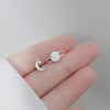 Simple Zircon Star Moon Mini Earrings for Women Cute Korean Planet Asymmetric Ear Studs Piercing Earrings Jewelry Gifts - Image 10