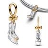 Silver Glass Slipper Charm Pink Envelope Floral Tulip Golden Key Sword Bee Cicada Butterfly Beads Necklace Fit Bracelet - Image 6