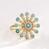 Beads Ring Fidget Spinner Rings Korea Crystal Butterfly Flower Star Moon Ring Jewelry Gift - Image 26