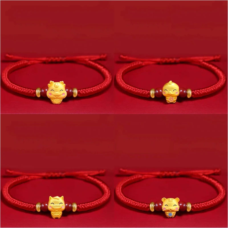 12 Constellation Zodiac Sign Charm Braided Bracelets Men Women Classics Red Rope Bracelet Bangle Birthday Gift Party Jewelry - Image 1
