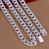 10 mm Curb Chain Necklace in Silver Tone with 20 to 24 Inch Options - Image 7
