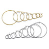 Gold Color Stainless Steel Hoop Earrings For Women Men Big/Small Circle Round Ear Jewelry Inoxidable - Image 2