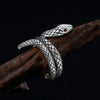 Creative Personality Snake Silver Jewelry Cobra Crystal Temperament Opening Rings - Image 2