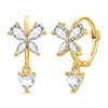 Butterfly Hoop Earrings with Colorful Cubic Zirconia - Image 8