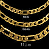 6/8/10MM Men's Figaro NK Chain Necklace Stainless Steel Gold Color Mixed Silver Color Curb Link For Women Jewelry Gift - Image 6