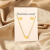 Love Heart Pendant Necklaces For Women Stainless Steel No Fade 2 Pieces Jewelry Wedding Party Gifts Gold Color - Image 4