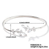Simple Leaf Zircon Open Bracelet Gold Color Stainless Steel Cuff Bracelet Pulseira Feminin Tiny Hand Jewelry - Image 9
