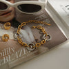 Minimalist Gold Color Plated Stainless Steel Splicing Cross Buckle Bracelet Stackable Basic Bracelet Women's Jewelry - Image 5