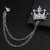 Crown Chain Brooch Vintage Tassel Crystal Brooch Temperament Rhinestone Lapel For Women Dress Mens Shirt Suit Set Collar Jewelry - Image 20