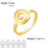 Spiral Swirl Circle Ring for Women Stainless Steel Minimalist Finger Ring Couple Jewelry Party Gift - Image 7