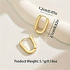 Gold Color Square Hoop Earrings for Women Men Stainless Steel Minimalist Punk Unisex Rock Earring Piercing Jewelry Gifts - Image 3