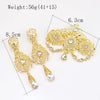 Sunspicems Gold Color Moroccan Jewelry Caftan Brooch Earring Sets For Women Chic Arabic Bridal Ethnic Wedding Party Jewel - Image 6