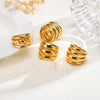 Stainless Steel Chunky Dome Rings for Women, Geometric Ring Gold Plated Aesthetic Jewelry - Image 5