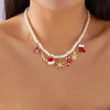 Christmas Metal Chain Necklace For Women Crystal Zircon Elk Santa Claus Snowman Bell Xmas Tree Pendant Choker Jewelry - Image 14