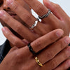 Simple Stainless Steel Mobius Band Rings for Men,Silver Gold Black Grey Color Love Eternity Couple Ring,Punk Jewelry - Image 2