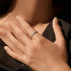 Dazzling Rectangle Stackable Rings Silver Eternity Band Rings For Women Jewelry - Image 2
