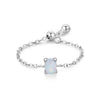 Silver 12 Month Birthday Stone Adjustable Chain Rings For Women Everyday Wear And As Gifts - Image 11