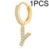 A-Z Letters Initial Pendant Earrings Hoop Earrings Men Golden Color Jewelry Earring Alphabet Name Earrings Women 1pcs - Image 25