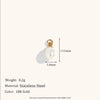 Design Asymmetric Diamonds Stainless Steel Earrings Woman Pearl Charm Gold Hoops Earrings Jewelry Party Accessories - Image 12