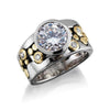 Newly Designed Lady's Finger Ring Hollow Out Wide Band Two Tone Rings Hip Hop Cool Accessories Women Jewelry - Image 5