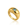 Colorful Star Zircon CZ Chunky Dome Ring Stainless Steel Gold Silver Color Statement Rings for Women Party Jewelry Gift - Image 7