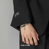 Hip Hop Obsidian Star Bracelet For Men Women Punk Design Titanium Steel Charm Couple Jewelry Kpop Gift - Image 2