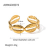 Twisted Link Chain Open Rings Stainless Steel Jewelry Gold Plated Adjustable Finger Rings For Women Party Gift - Image 8