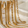 Link Chain Stainless Steel Bangle Bracelet for Women Golden Metal Texture Jewelry Beach Gift Man - Image 4