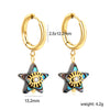 1 Pairs Butterfly Heart Rainbow Earring for Women Stainless Steel Dripping Oil Female Hoop Earrings Jewelry Party Gift - Image 11