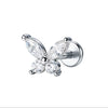 Stainless Steel Labret Piercing Stud with 16 Gauge and 1.2 x 8 mm Post - Image 34