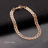15 Style Choose Women Men Girl Rose Gold Color Curb/Weaving Bracelets Chains Jewelry 18cm-23cm - Image 12