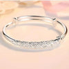 Silver Big Bangles Bracelet Cute Charms for Women Lady Jewelry Adjustment Cuff Wedding - Image 31