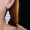 Bohemian White Shell Long Tassel Pendant Earrings For Women Metal Teardrop Geometric Earrings Jewelry Accessories - Image 3