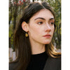 French Style 316L Stainless Steel Round Leaf Drop Hoop Earrings Gold Pvd Plated Charm Thicker Shell Jewelry - Image 5